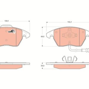 Kit de plaquettes de frein, frein à disque