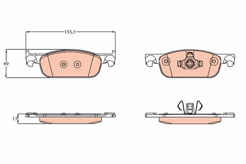 Kit de plaquettes de frein, frein à disque