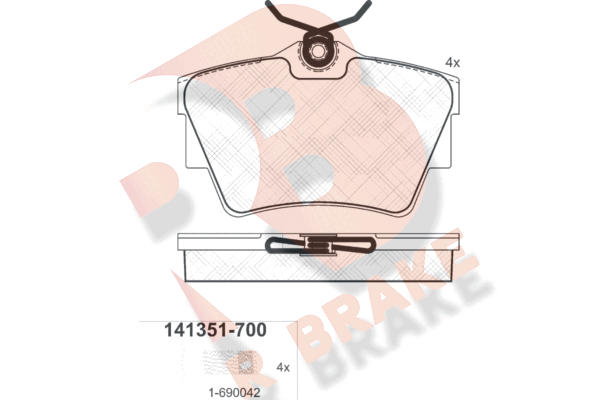 Kit de plaquettes de frein, frein à disque