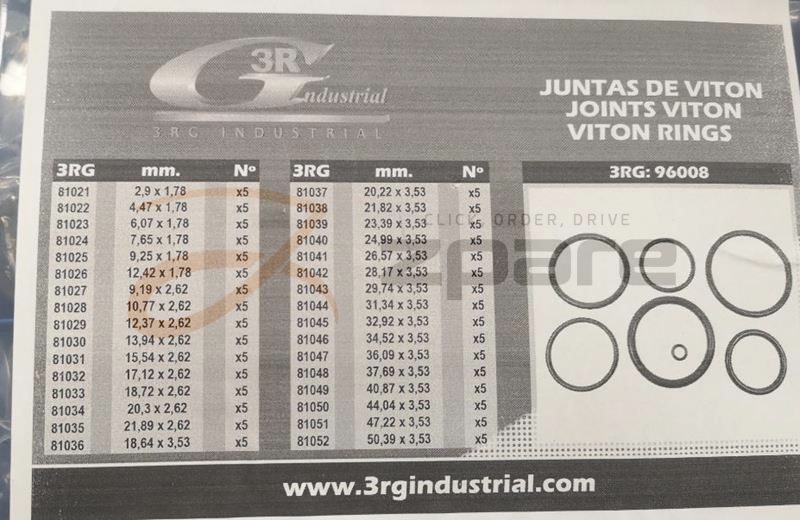 Boite de 160 Joints Toriques Viton