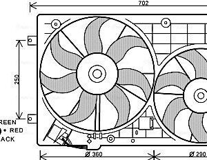 Ventilateur, refroidissement du moteur