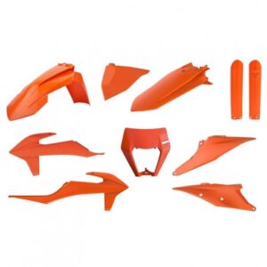 Carénage Moto enduro - Ktm 250, 300 exc, 250, 350, 450, 500 exc-f - Orange ktm (kit plastiques 10 pieces) -Polisport-