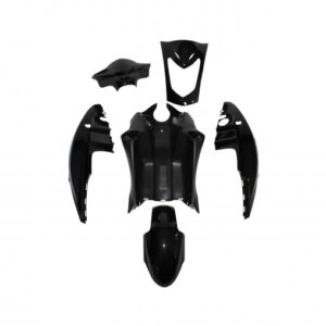 Carrosserie/carénage adapt - Kymco 50, 125 Agility (selle bi-place) Noir brillant (6 pieces)