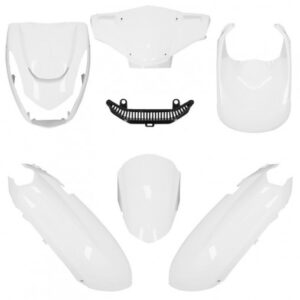 Carrosserie/carénage adapt - Peugeot 50 Kisbee - 2010 à 2024 - Blanc brillant (kit 6 pieces)