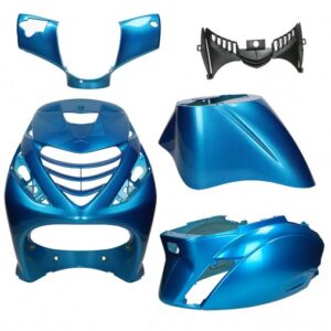 Carrosserie/carénage adapt - Piaggio Zip SP - 2000 à 2025 - 5 pièces - Bleu Candy