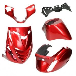 Carrosserie/carénage adapt - Piaggio Zip SP - 2000 à 2025 - 5 pièces - Rouge Bordeaux Audi