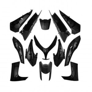 Carrosserie/carénage adapt - Yamaha 500 Tmax - 2008 à 2011 - Noir brillant (kit 13 pieces)