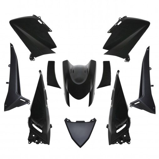Carrosserie/carénage adapt - Yamaha 530 Tmax 2012 à 2014 - Noir brillant (kit 10 pièces)