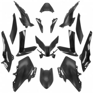 CARROSSERIE/CARENAGE - YAMAHA 560 TMAX 2022 à 2024 TECH BLACK NOIR BRILLANT/MAT (KIT 15 PIECES)