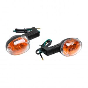 Clignotant ar adapt - Mbk 50 booster 2004 à 2016 / Yamaha 50 Bws 2004 à 2016 transparent/noir (homologue ce) (paire) -replay-