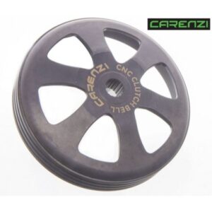 CLOCHE EMBRAYAGE CNC CARENZI - YAMAHA BOOSTER / AEROX / APRILIA 50 SR / MALAGUTI 50 F12 (Ø107MM)