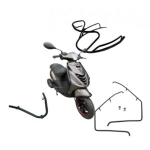 copy of 3 X CRASH BAR - PIAGGIO 50 ZIP - 2000 à 2026 - AV + AR + GARDE BOUE AV - NOIR MAT