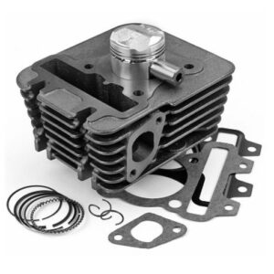 Cylindre Fonte + piston Aadpt - Piaggio 50CC 4 T Fly, Vespa LX, S, Sprint, Primavera Ø39MM (Oem : 873467 - Moteur 4 Soupapes)