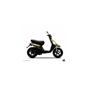Kit deco autocollant/sticker scoot vintage jaune - Mbk 50 Booster / Yamaha 50 bws 2004 à 2016 -Kutvek-