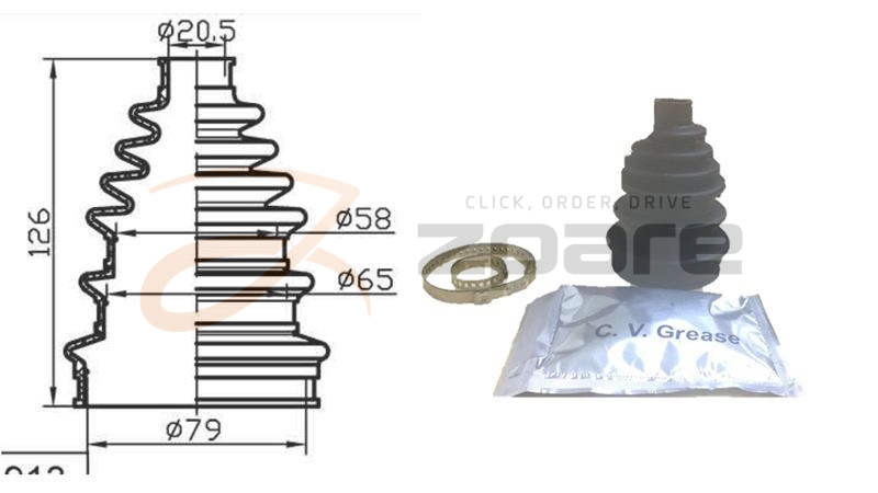 Kit Soufflet de Cardan Universel
