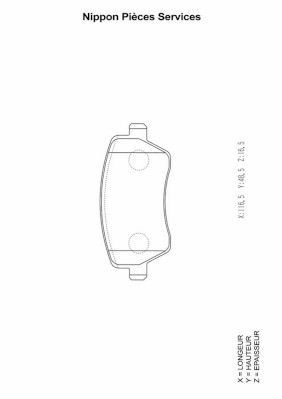 Kit de plaquettes de frein, frein à disque