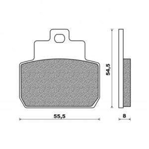 Plaquette de frein Ar - Piaggio Beverly, Mp3, X8, X9 Evolution -FD0394B- Elite organique - Newfren pour étrier Hengtong