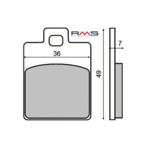 Plaquette de frein AV/AR - Piaggio Zip, Mp3, Liberty, Vespa Lx, Gilera Runner -RMS-