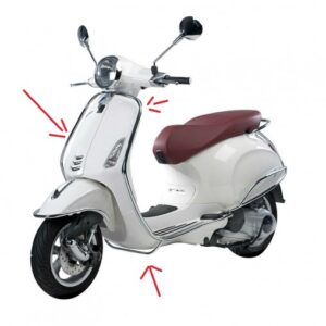 Protection avant chromée origine - Vespa 50, 125 Primavera, Sprint -1B000927- crash bar
