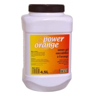 Savon microbilles orange 4,5L + pompe