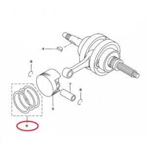 Segmentation std. Ø69 Yamaha Minarelli 250 H2O 4T 2V -1C0E16031000-
