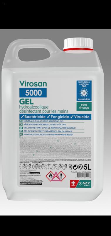 Gel hydro-alcoolique en bidon de 5L