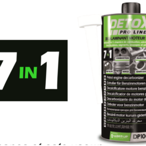 Décalaminant moteur essence. 7 en 1 : chambre de combustion, admission, vanne EGR, têtes de pistons, segments, soupapes et catalyseur 1L